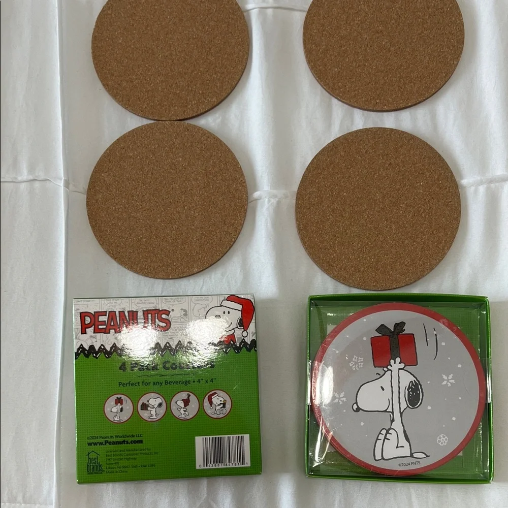 Peanuts Holiday Coasters Sets (8 total) NWT - Picture 3 of 4